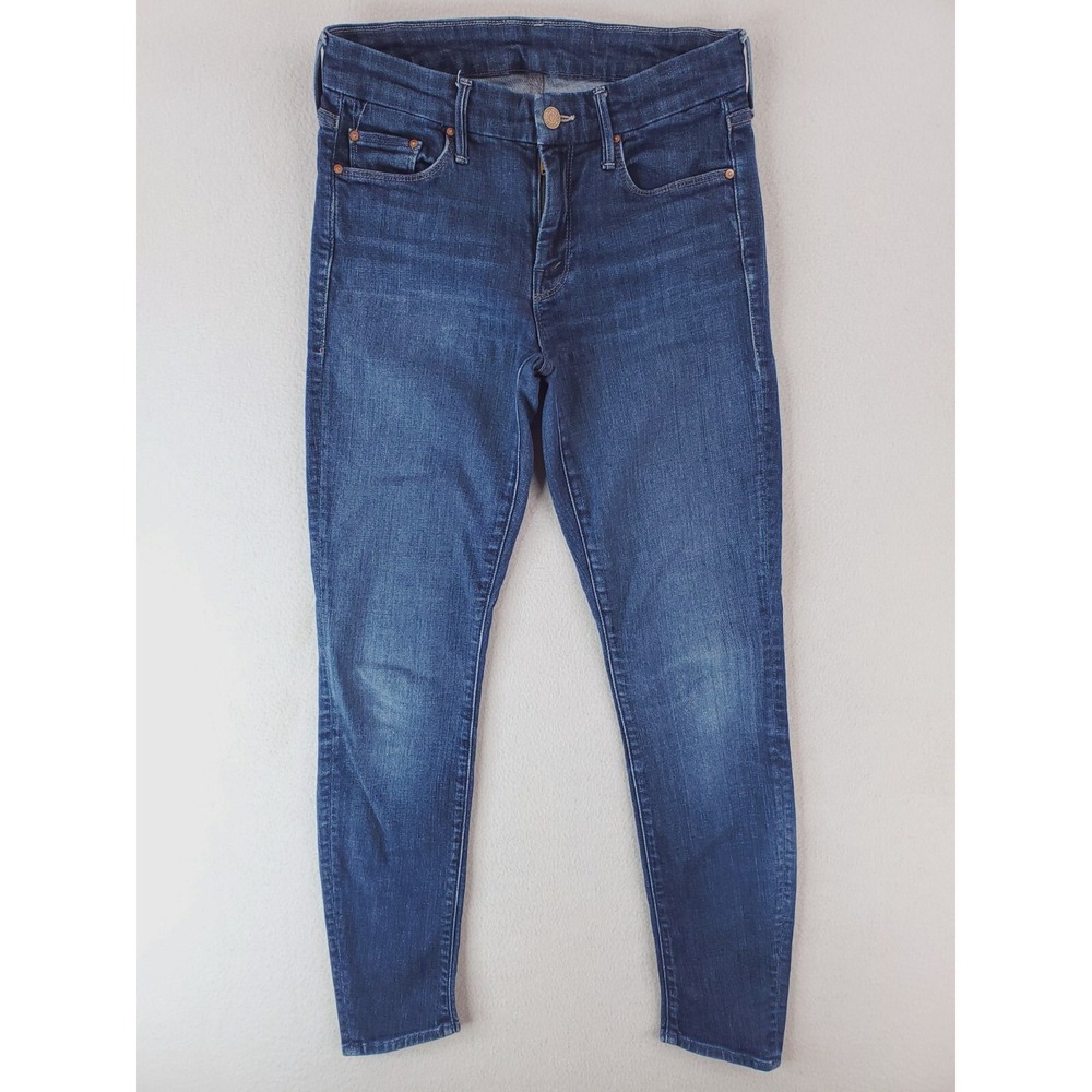 Mother Looker Skinny Jeans Womens 26 Blue Mid Rise Medium Wash Stretch Denim